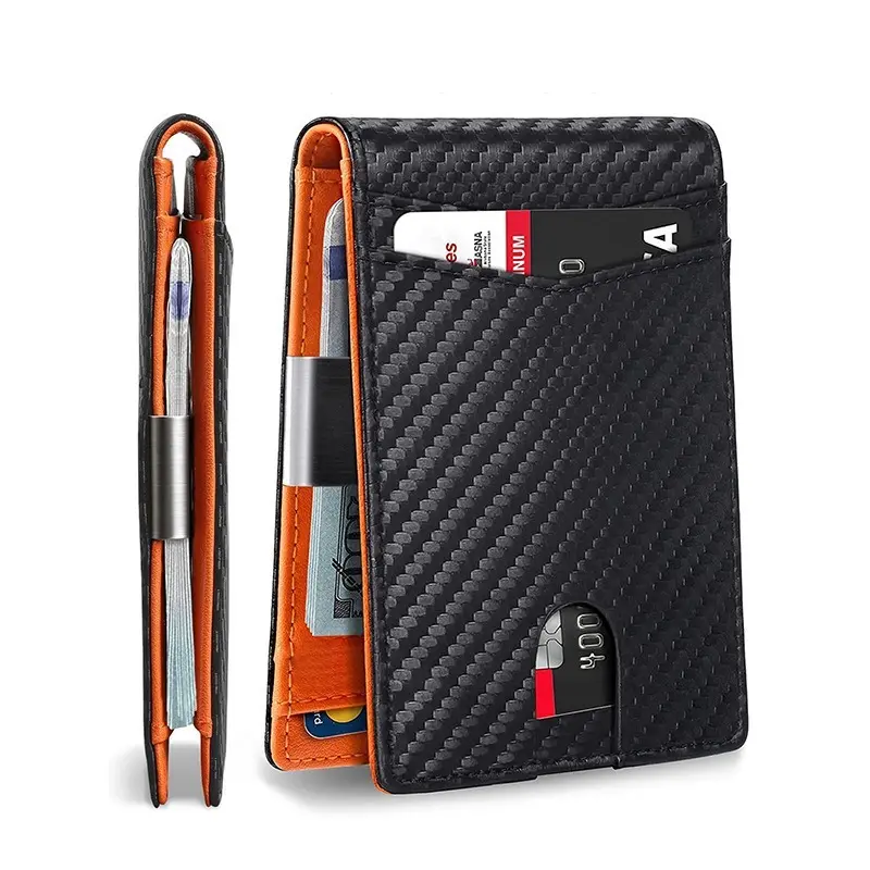 Men's Minimalist RFID Blocking Credit Cards Holder - 12 Slots, Slim Card Storage Money Clip Purse, Rfid Theft Proof, Casual Card Holder
