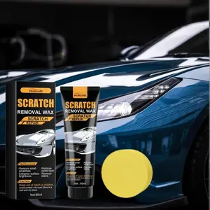 Car Scratch Repair and Wax Kit Premium Scratch Remover with Wipe and Sponge for Easy Shine Restoration and Surface Protection 60ml Multifunctional Plastic Coating Restorer Kit Quick Car Wax