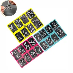 LLV.US - 24pcs Metal Puzzle Solving Metal Wire Puzzle Pieces Solution Set Brain Teaser Wire Puzzle Chain Game Challenges