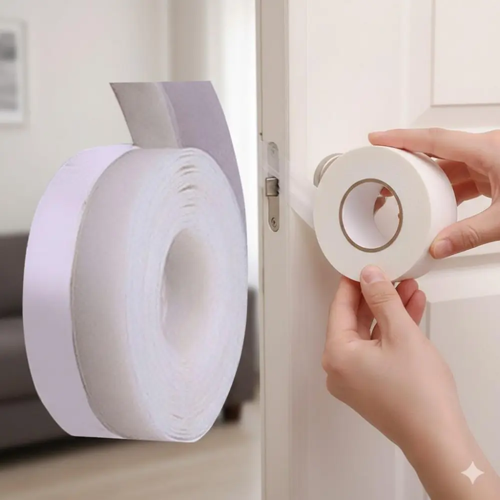Self-Adhesive Weather Stripping Seal for Doors and Windows, Soundproof Insulation Tape for Glass Doors, Thermal Draft Stopper for Home, Waterproof Noise Reducing Gap Filler, Dustproof Door Seal, Sticky Adhesive Silicone