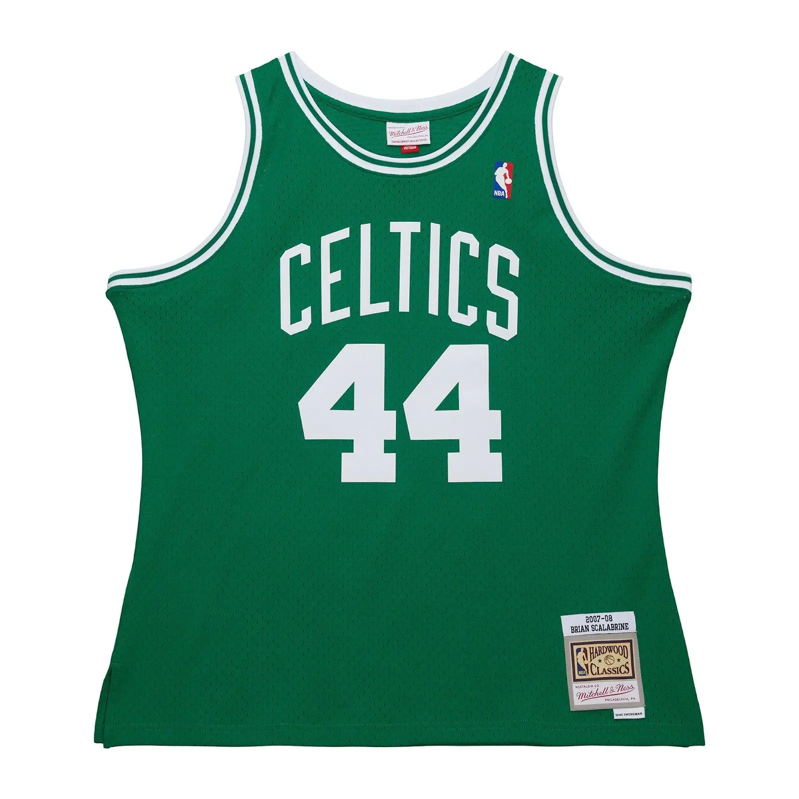 Brian Scalabrine Boston Celtics 2007-08 Kelly Green Swingman Jersey NBA Throwback Basketball Hardwood Classics Fan Gear Mitchell & Ness