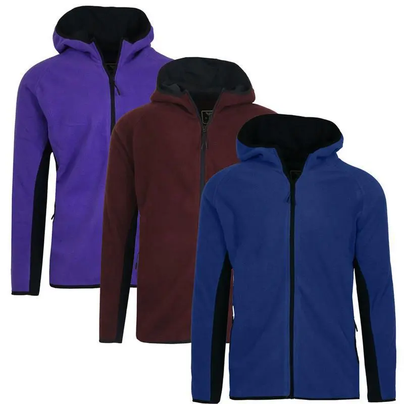 (Polar Fleece Zip) Navy Purple Wine