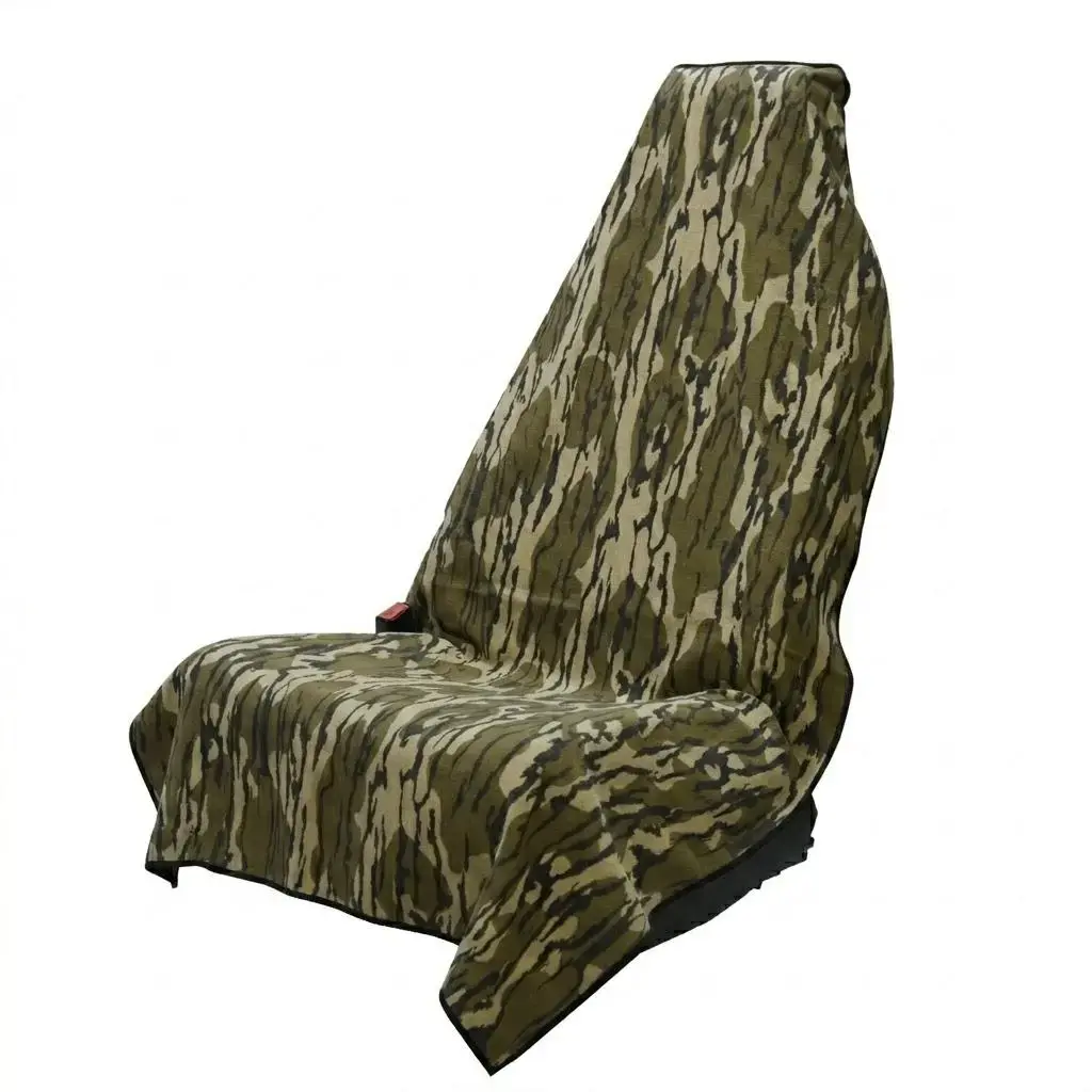 Green Camo Car Seat Covers, Mossy Tree Bark Camouflage Truck Decor, Tactical Camo Seat Covers, Outdoor Gift for Hunters Him Men