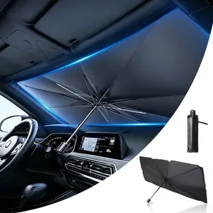 Portable Car Windshield Sunshade, Foldable Windshield Sun Umbrella, Car Exterior Accessories, Car Windshield Cooling Umbrella for Daily