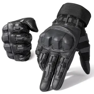 Outdoor Full Finger Protective Gloves, 1 Pair Rubber Hard Shell Full Finger Highly Sensitive Touch Screen Gloves, Outdoor Protective Gear for Working Hiking Cycling Sports Motorcycle, Motorcycle Riding Gloves