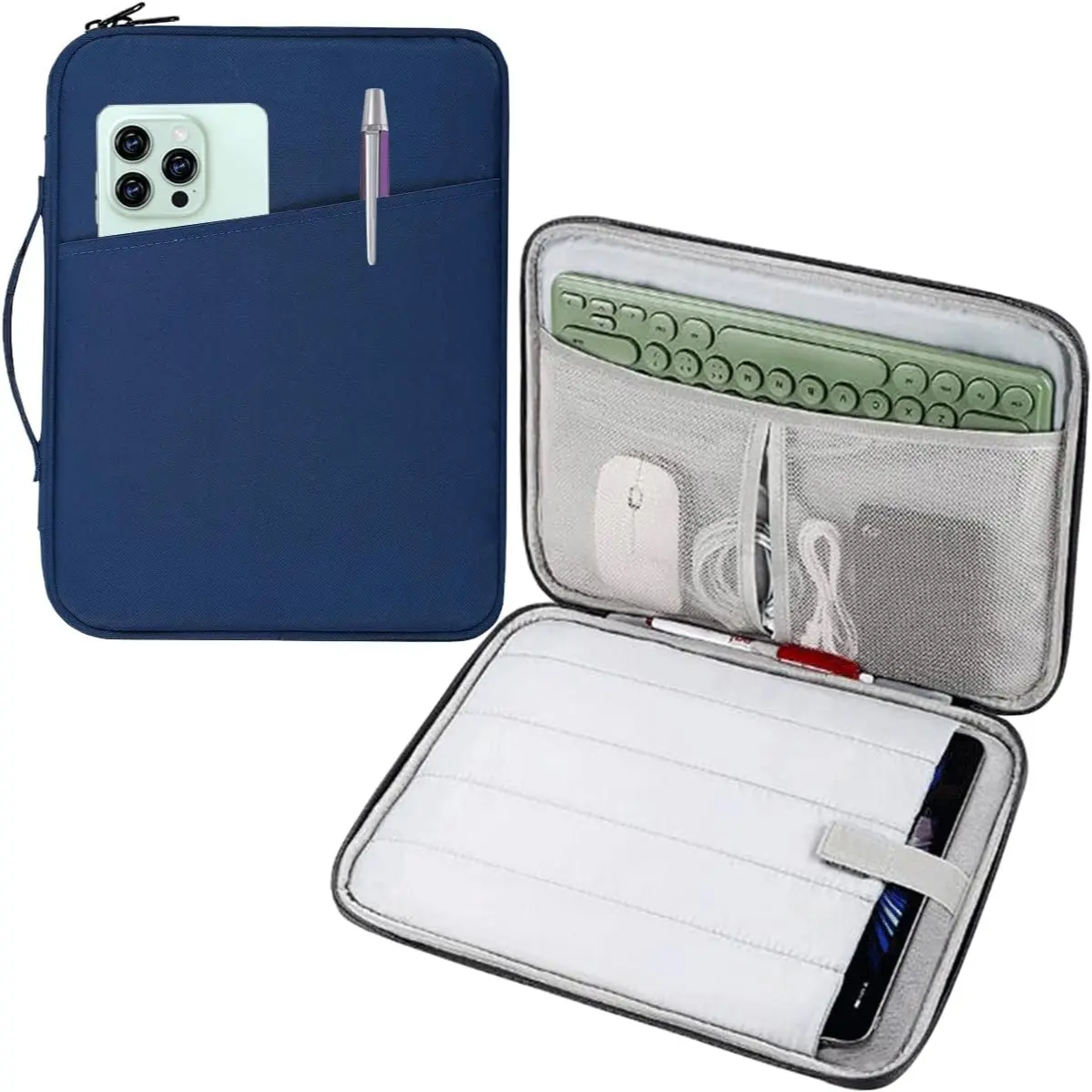 11/13 Inch Tablet Laptop Storage Bag with Handle, Portable iPad and Computer Case, Includes Pen Slot for Easy Organization, Tablet Sleeve Pouch, Tablet Accessories