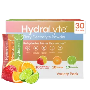 HydraLyte Electrolyte Powder Sticks – Low Sugar Hydration Powder For Rapid Rehydration - Lightly Sparkling | Variety (8 oz)