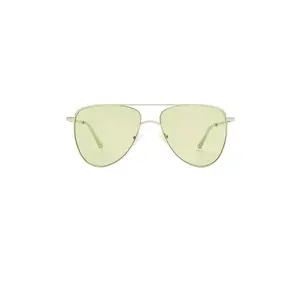 Le Specs The Duke Sunglasses in Silver & Sage Mono