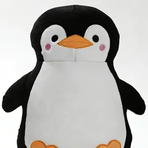 Cute Penguin Plush Toy Doll, Soft Short Velvet Material, 3D Embroidered Features, Round Fluffy Shape, Perfect Gift for Kids