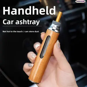 Smokeless Car Ashtray with Lid, Portable Windproof Auto Ash Holder for Car Cup Holder, Anti Spill Car Interior Accessory for Travel, SUV, Truck & Daily Driving