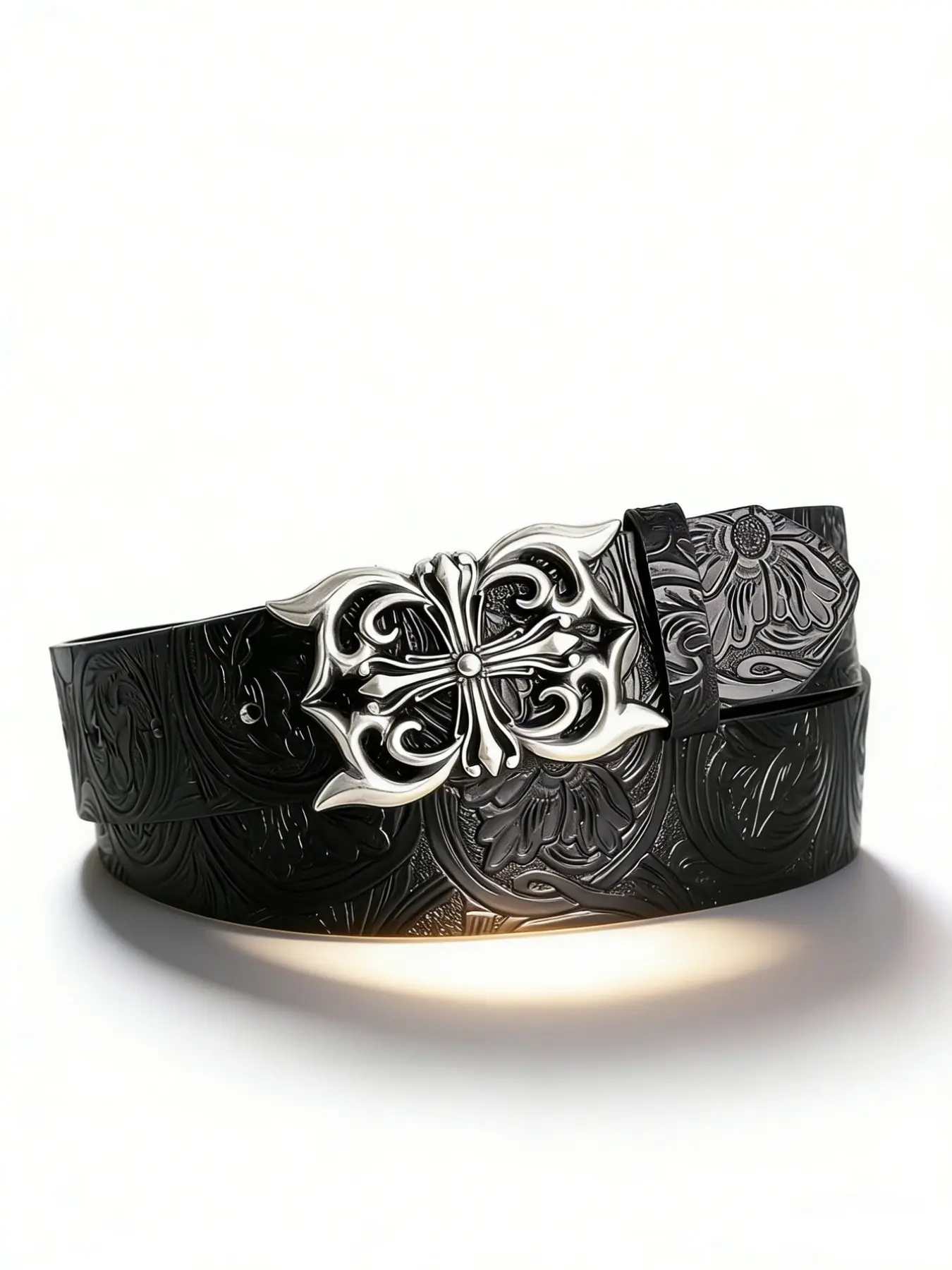 Boho-Chic Faux Leather Belt, Boho Style Belt, Vintage Oval Hollow Buckle, Trendy Belt, Versatile for Jeans, Dresses & Casual Wear, Stylish Accessory, Stylish Belts