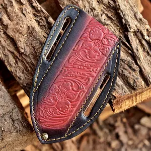 Custom Handcrafted Genuine Engraved Leather Knife Sheath