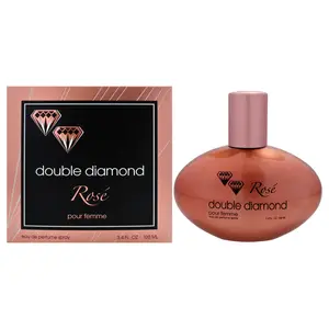 DOUBLE DIAMOND Rose Eau de Parfum Spray for Women, 3.4 oz, Grapefruit Base, Wood & Lavender Notes, Female Wear Fragrance
