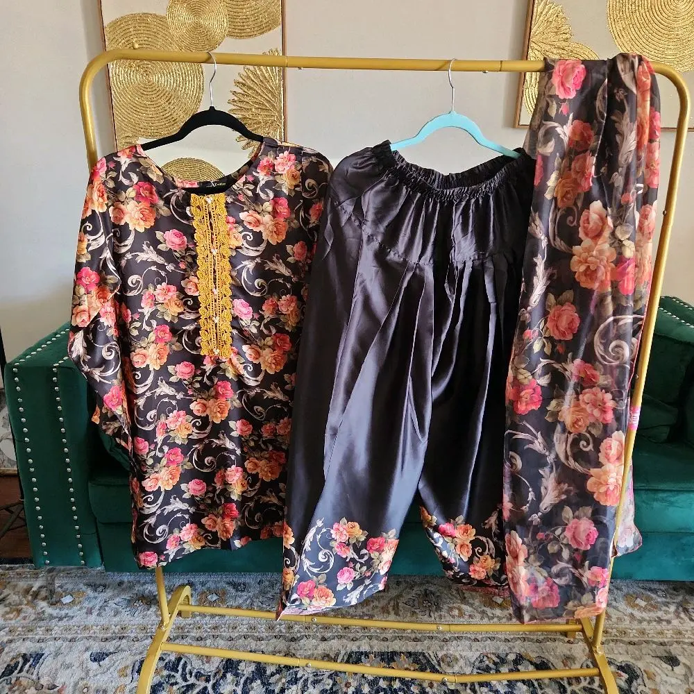 3 Piece  Silk Farshi Salwar Suit