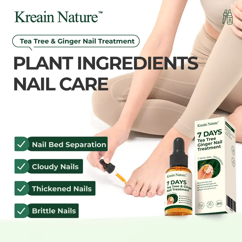 Kreain Nature Special Effect Toenail Care Solution, Extra Strength Nail Serum - Triple-Action Formula for Toenails and Fingernails, for damaged nails care and healthy-looking nails