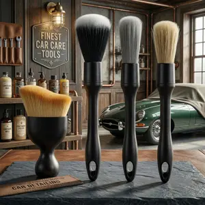 4Pcs Car Detailing Brush Set, Soft Brushes for Auto Interior Dust Cleaning, Portable Car Detailing Kit