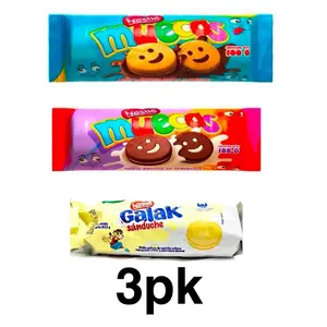 Nestles Combo - 3pk Muecas vainilla, chocolate, Galak Sanduche cookies snack