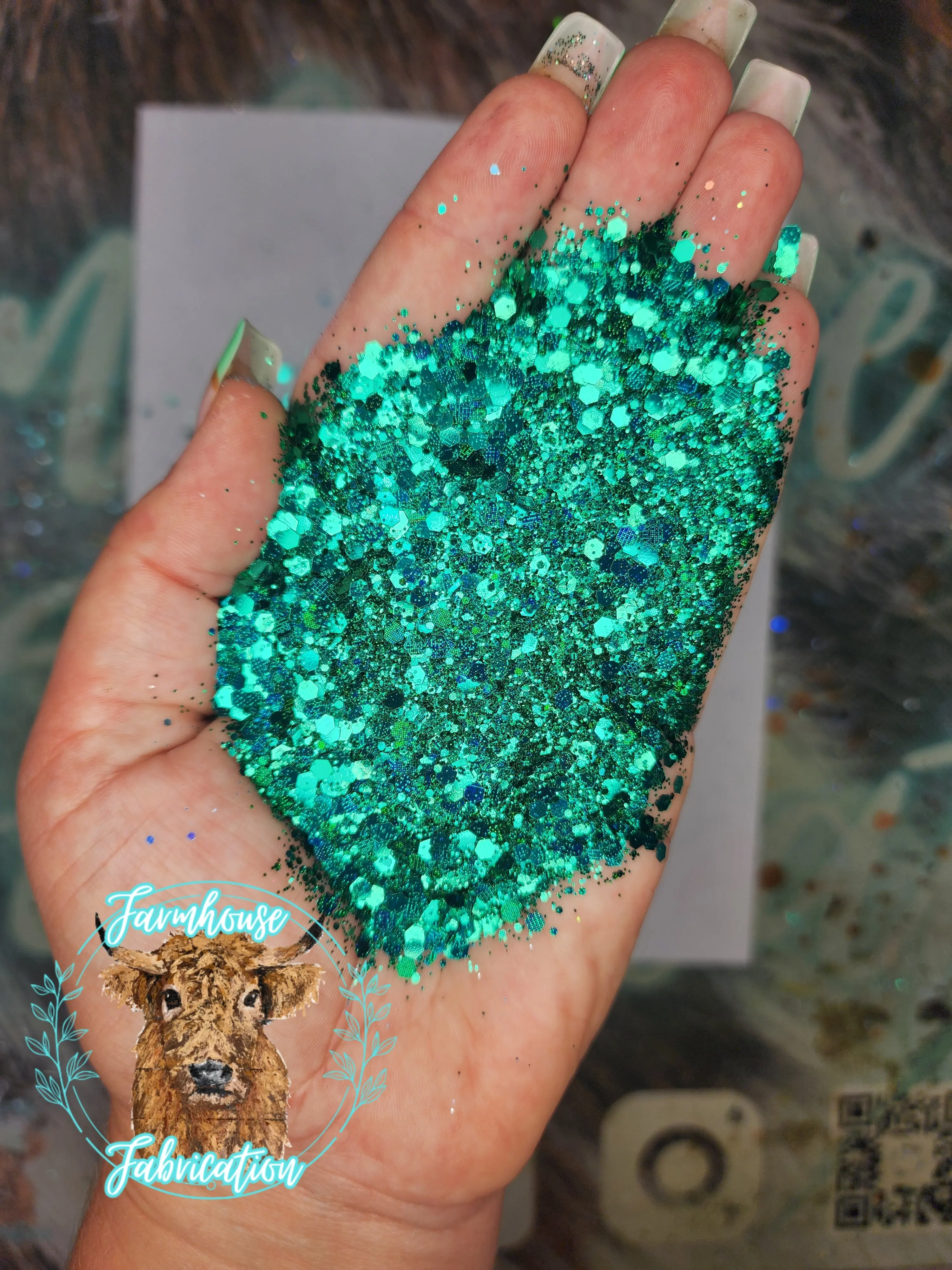 Elphaba - Emerald Green Holographic Shifting Polyester Glitter for DIY crafts and Tumbler Making