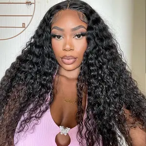 Bling Hair Deep Wave Lace Frontal Wigs 13x6 13x4 Hd Transparent Lace Frontal Human Hair Wigs For Women Curly Wave Human Hair Lace Front Wigs 180% Density TikTokShopHolidayHaul