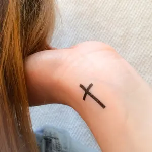 1pc cross temporary tattoo sticker Waterproof Temporary Tattoos