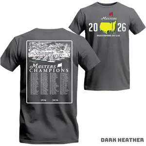 Masters Golf 2026 T Shirt – Augusta National Tournament Graphic Tee – Vintage Championship Golf Shirt – Unisex Casual Cotton Tee Gift for Golf Lovers