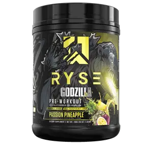 Ryse Supps Godzilla Pre-Workout Fitness Supplement Powder Edible Dietary Amino Acid Formula with 11g Citrulline & 400mg Caffeine for Explosive Energy