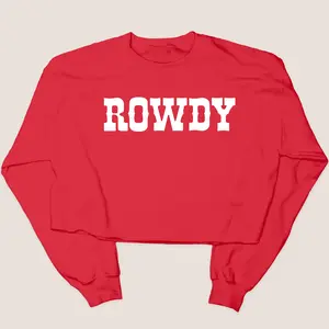 Texas Shirt Sweatshirt Cropped - Rowdy Western