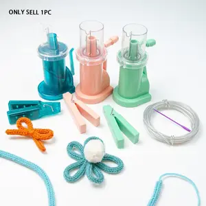 Easy Knitting Machine DIY Home Handmade Knitting Tool Loop Mechanism Craft Making, Simple Weaving Equipment for Beginners, Yarn Winder