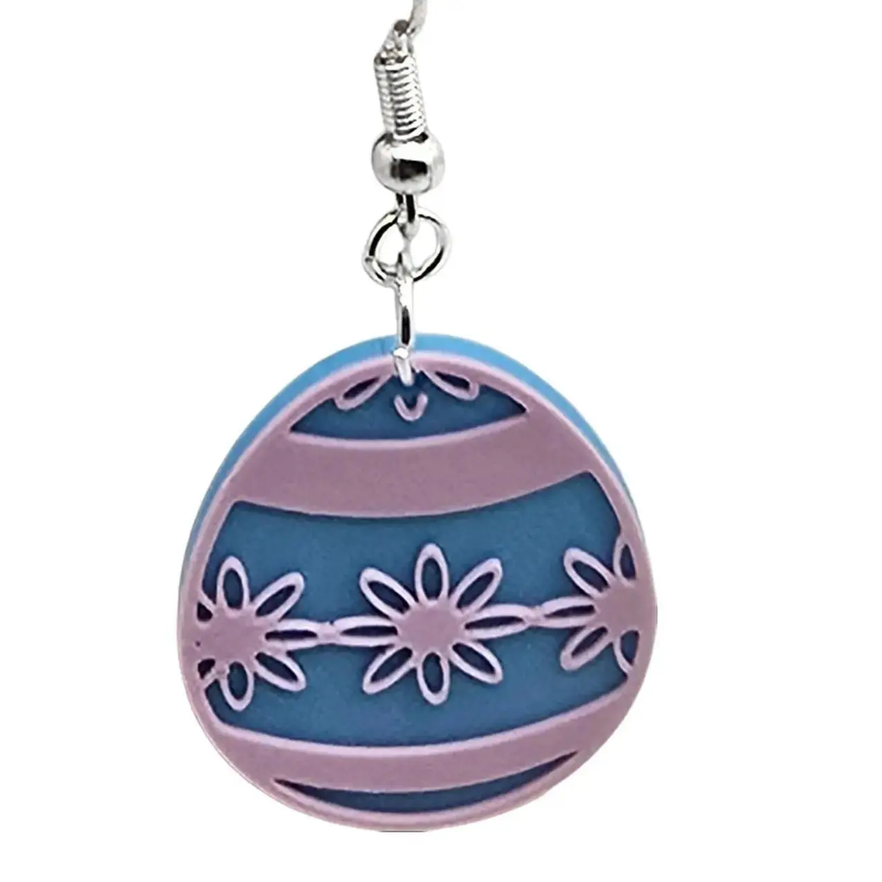 Flower Easter Egg Earrings - 3D Printed