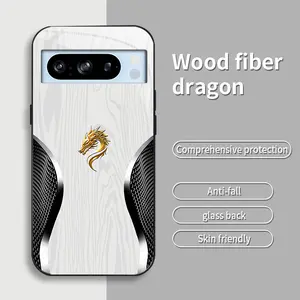 Suitable for [Google Pixel 8 Pro] Personality, simple, luxurious, split dragon pattern, creative, business, high-end, drop-proof glass mobile phone case, affordable, drop-proof, anti-fingerprint-888