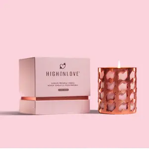 HighOnLove Massage Candle with Rose Bud Scent - Warm Massage Oil