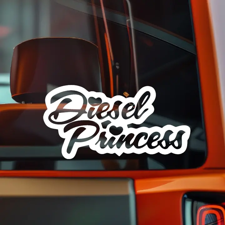 Diesel Princess 4" inch Vinyl Decals – UV Resistant & Waterproof for Cars, Laptops and More