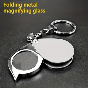 Portable Pocket Reading Magnifying Glass Handheld Magnifying Glass 20X Folding Metal Magnifying Glass Supermarket Reading Carry with You