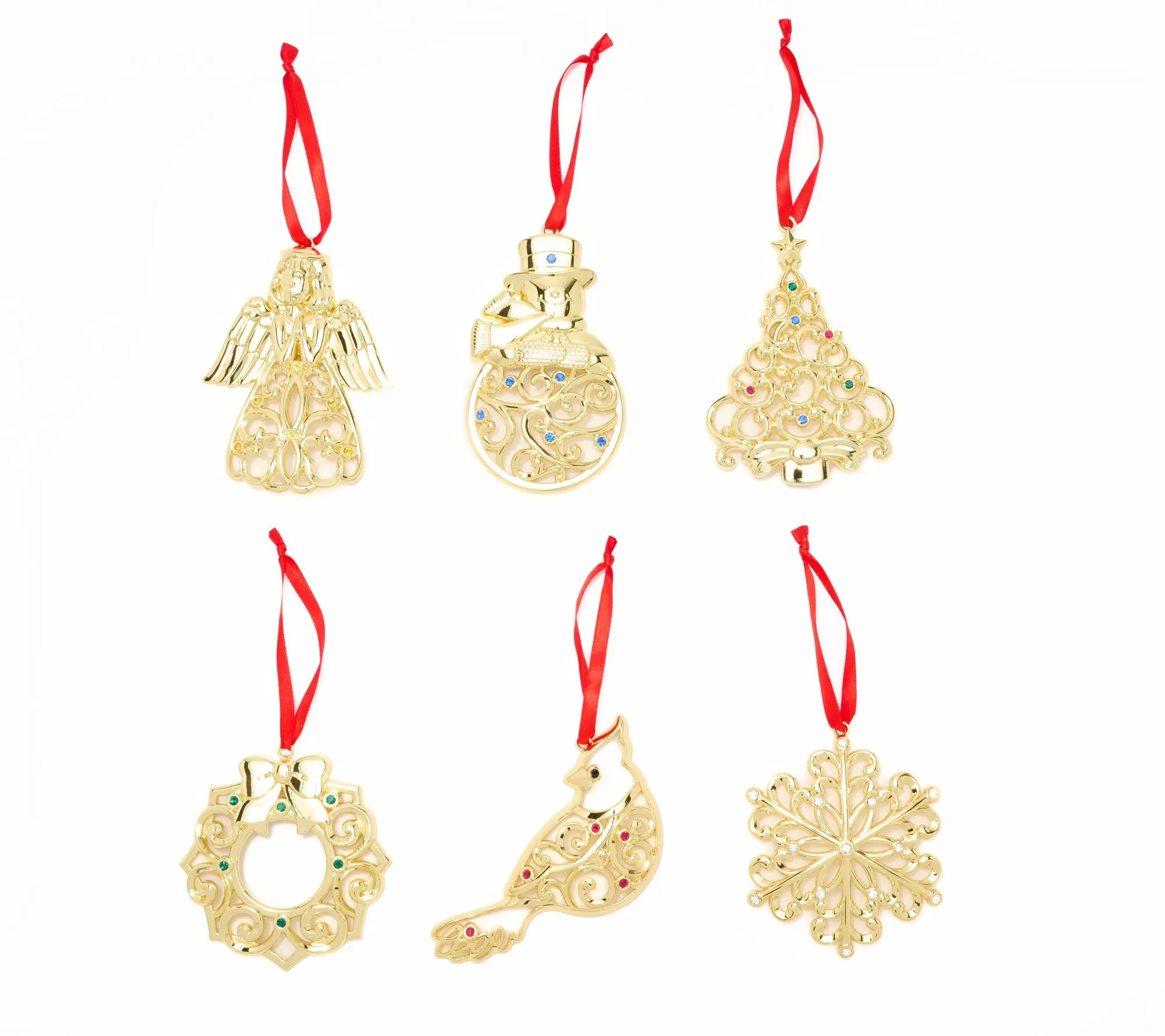 Lenox 6-Piece Sparkle & Scroll Ornament Set Lenox 6-Piece Sparkle & Scroll Ornament Set