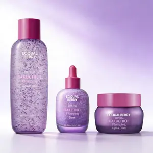 EQQUALBERRY 3PCS Bakuchiol set includes toner, serum & cream. A gentle natural retinol alternative for sensitive skin. Infused with hyaluronic acid, it anti-ages, soothes and deeply hydrates for smooth, glowing skin.