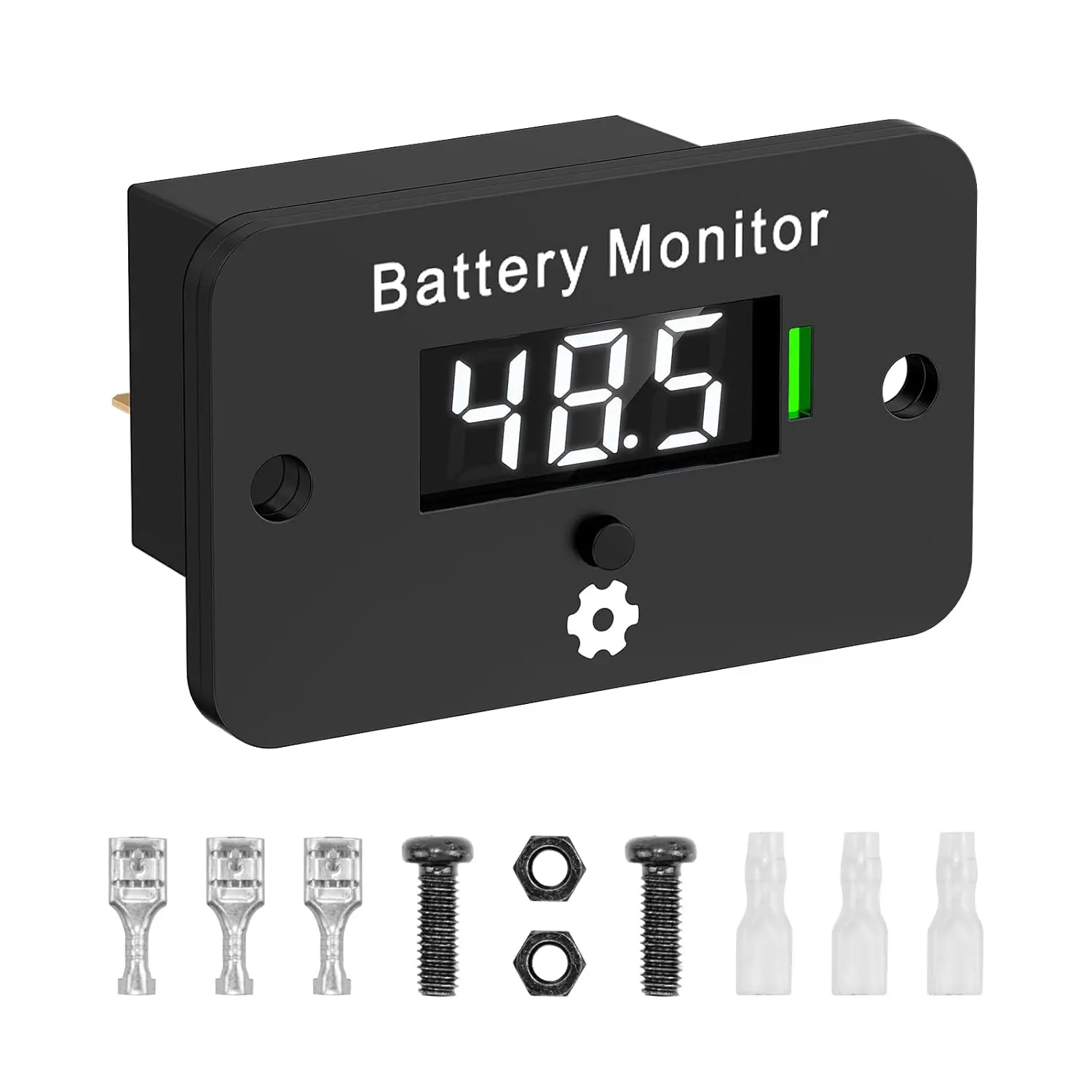 BM280 12V Digital Battery Monitor - LED Display Voltmeter, Real-Time Voltage & Capacity Gauge for Car, RV