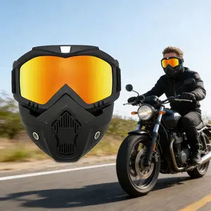 Motorcycle Helmet Riding Glasses Windproof Outdoor Sports Eyewear Sand UV Skull Goggles Full Face Protection Welding Mask Eyeglasses