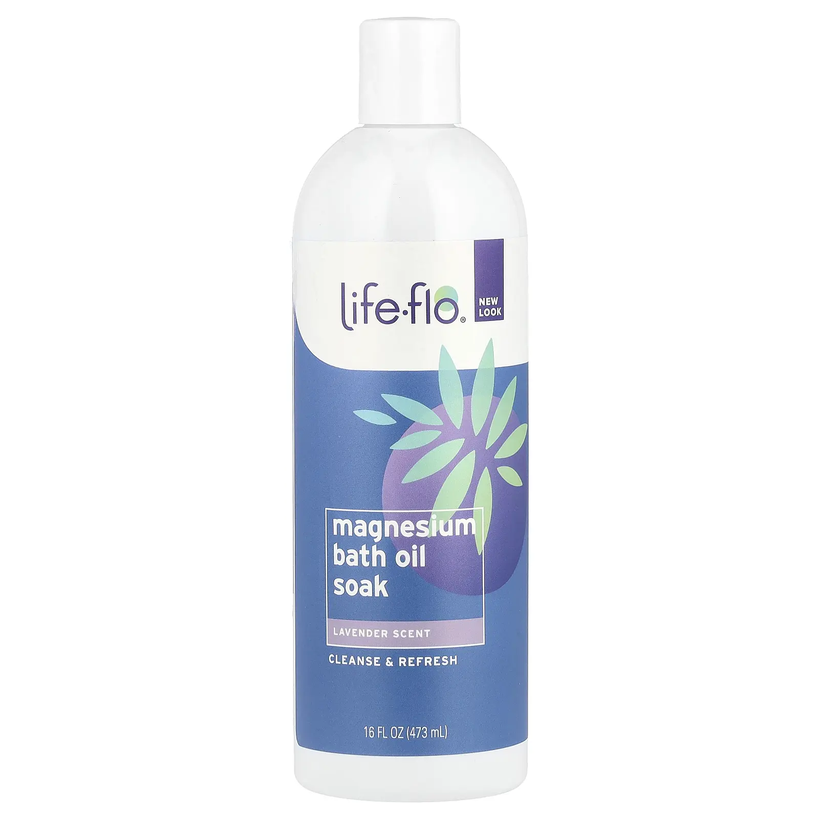 Life-flo Magnesium Bath Oil Soak, Lavender, 16 fl oz (473 ml)