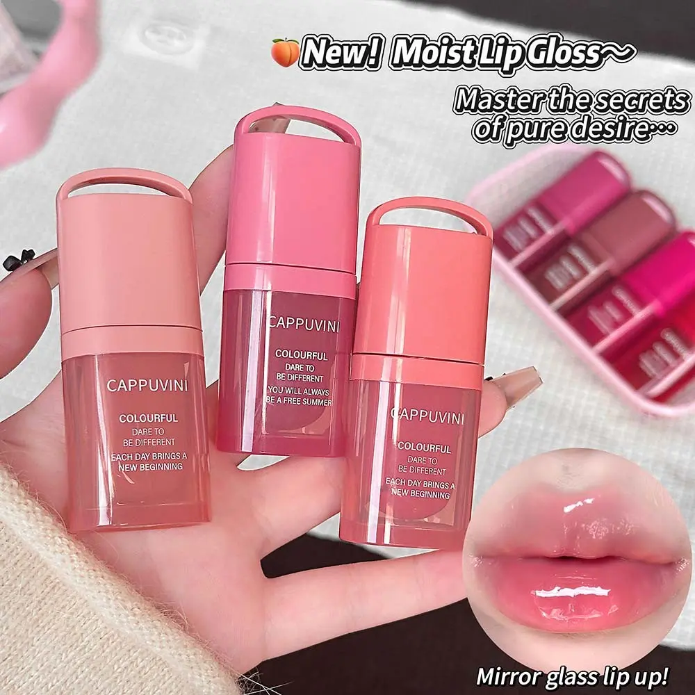 4-Pack Hydrating Long-Lasting Lip Gloss Set, Moisturizing Plump Lip Gloss, Nourishing Smooth Texture, Quick-Dry Non-Sticky Liquid Lipstick, Glossy