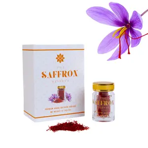 Authentic Saffron, Premium Super Negin A+ Grade Saffron for Tea, Paella, Rice, Desserts, Non-GMO, Organic, Lab Tested Pure Red Saffron Flavor Spice