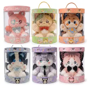 ANGRYFUN Original MIZUNI Jiojio Sitting Plush - 26cm Kawaii Stuffed Animal, Soft Huggable Fantasy Creature Doll, Butterfly Puppy Kitty Collectible, Single Box Gift with Free Random Cute Acrylic Keychain, Kawaii Stuffed Animals