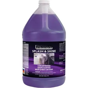 Splash & Shine -  Foaming  Wash Soap & Wax | Tough Dirt Removal & Shine Enhancement | Protective Wax Coating | For , , RVs, &  | Grape Scent | 1 Gallon (1 Pack)