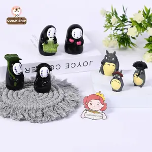 3/4PCS My Neighbor Totoro Ornament Sets, Resin Figure Ornament,No Face Man/Totoro Decoration, Car/Home Decor,Birthday,Valentine's Gifts