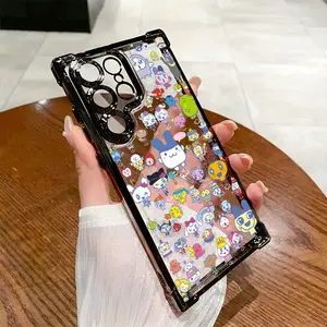 Cute Tamagotchi Phone Case Designed for Samsung for galaxy S25 S24 S23 S22 S21 FE Ultra Plus 4G 5G, Featuring a Transparent Soft Back for Drop