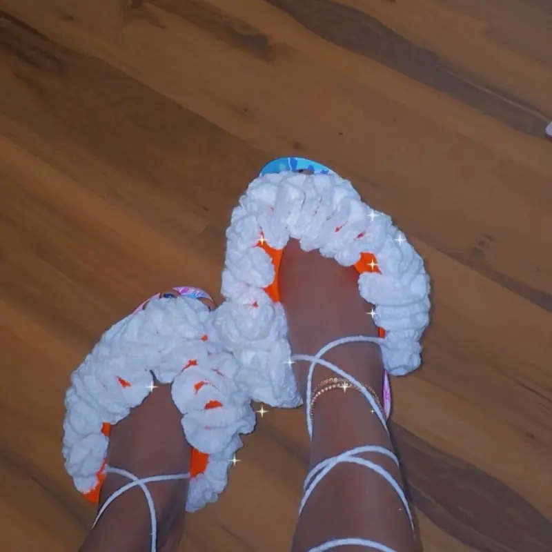 Crochet slippers