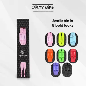 DIRTY MIDS MOTIV8 - SHOELACE COLLECTION - 90cm & 120cm - 8 Bold Looks With Custom Shoe Charm Motivation for Every Move