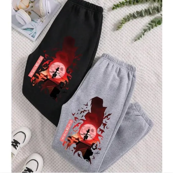 Naruto Anime Itachi Flame Master Sweatpants, Anime sport pants, Anime lover gift, Anime Sweatpants , Cotton Graphic Casual Sweatpants, Gift For Fan