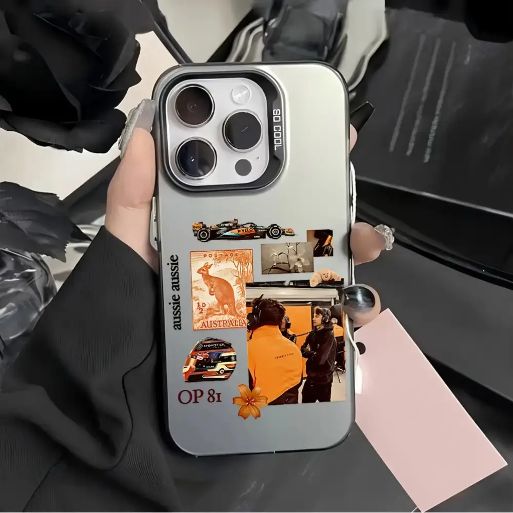 O-Oscar P-Piastri 81 Plastic+TPU Shockproof Matte Back Cellphone Case, Casing & Cover with Protection, Compatible with iPhone 17,16E,16,15,14,13,12,11 (Mini,Pro,Max),Air,X,XR,XS Max,8,7 Plus