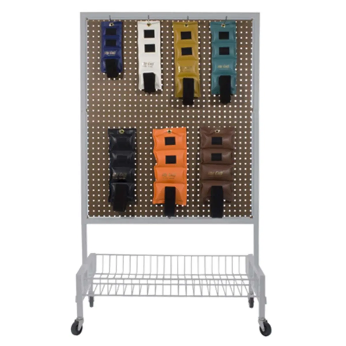 212 MAIN Heavy-Duty Ankle & Thigh Weights, Contoured Fit, Color-Coded 7-Piece Set with Storage Rack, 1 each 1, 2, 3, 4, 5, 7.5, 10 lbs