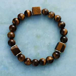 Premium New Natural Stone Handmade Elastic Beaded Bracelet – Unisex Couple Jewelry